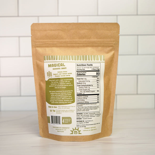 Oat Matcha Latte with Adaptogens
